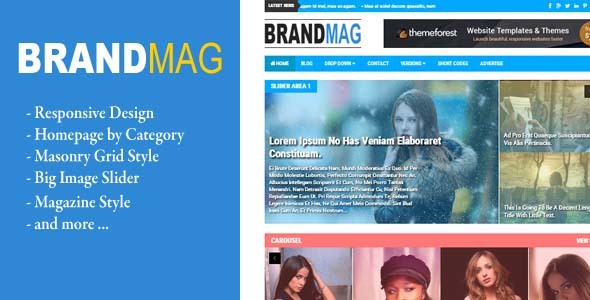 Brand Mag - Responsive Blogger Magazine Template